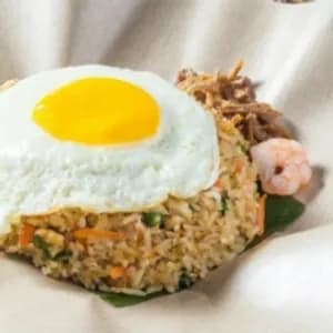 Nasi goreng kampung served at Orange Kopitiam